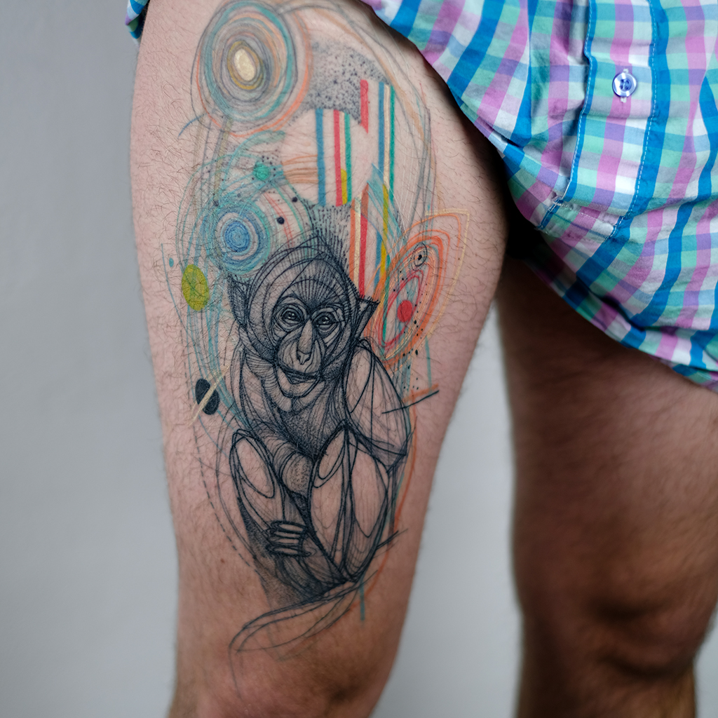space monkey  Jerome James Canvas Tattoo Studio  Flickr